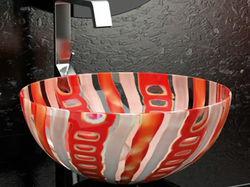 LAGUNA VINTAGE - Countertop round Murano glass washbasin by Glass Design - view 2